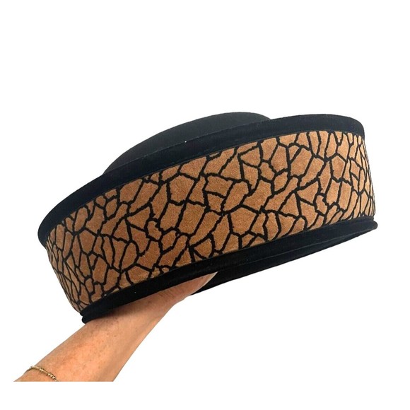 KOKIN Accessories - Vtg KOKIN New York Women 100% Wool Felt Rolled Brim Bollman Excello Black Hat